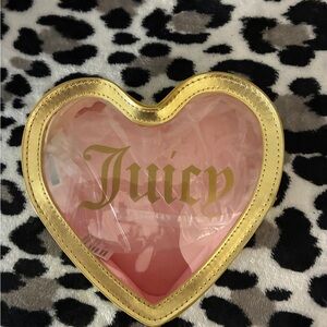 Juicy Couture Gold and Pink Heart Pouch